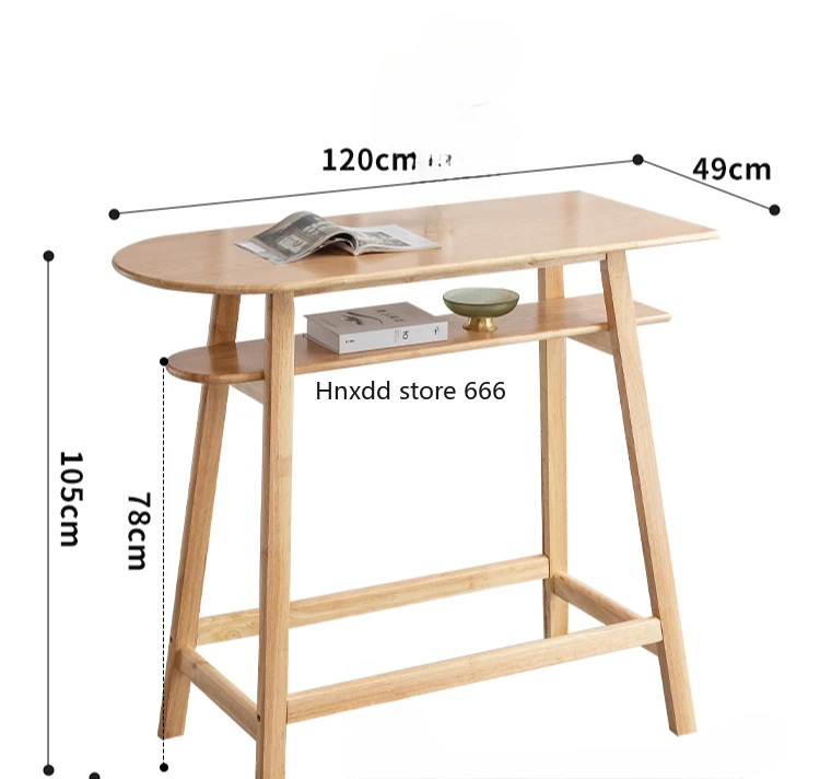 Solid wood bar table Modern minimalist creative home high-footed meal Nordic living room partition balcony wall bar table