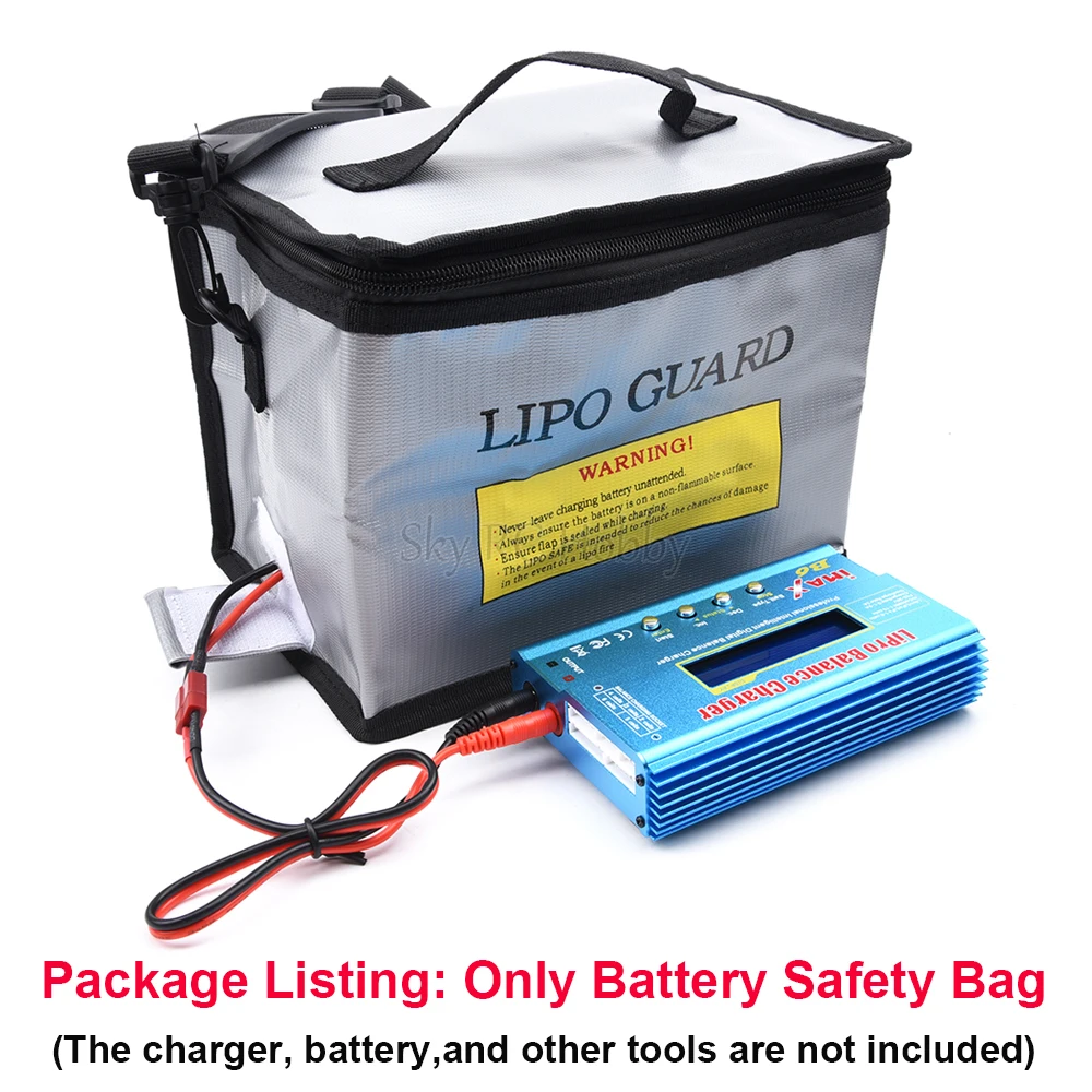 

215x145x165mm Lipo Battery Safety Bag Portable Explosion-proof Fireproof Storage Bag With Safe Guard For RC Drone Batteries