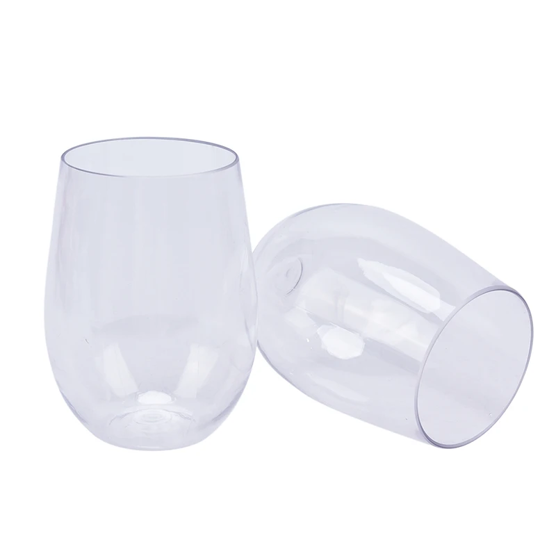 463ml Unbreakable Wine Glasses Shatterproof Plastic Glass Safe Reusable Transparent Fruit Juice Beer Cup Party Supplies