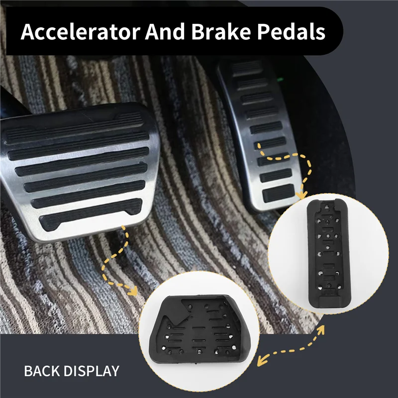 

AB56-Car No Drill Anti-Slip Fuel Brake Steel Pads Pedals Cover Accessories For Land Rover Defender 110 2020