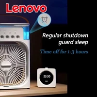 Ventilateur de climatisation portable USB mini Lenovo avec humidificateur, brumisateur et veilleuse LED pour bureau 3