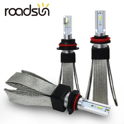 Roadsun H4 H7 światła samochodowe LED H11 H1 H3 880 9005 9006 9007 H13 HB3 HB4 ledowa żarówka do reflektorów lampa samochodowa CSP Chip Automotivo 12V 6000K