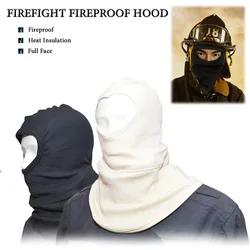 Black Firefighter Fireproof Protection Hood Helmet Fire Heat Insulation Full Head Cover Mask For Fire Rescue Cycling Car Rally