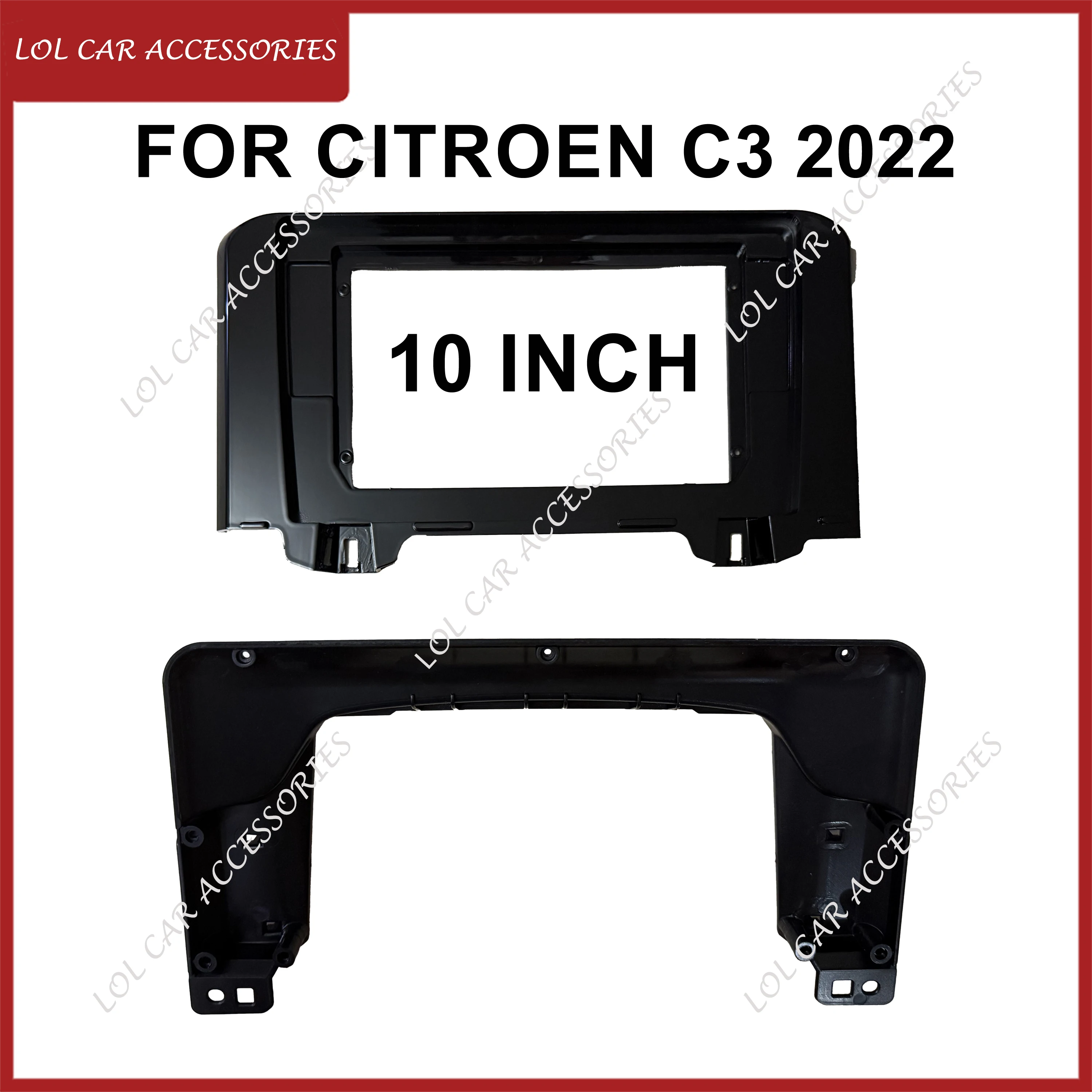 

10 Inch For Citroen C3 2022 Car Radio Android Stereo MP5 Player 2 Din Head Unit Fascia Dash Frame Cover