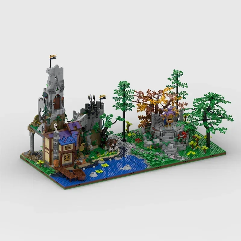 Popular Game Model Moc Building Bricks Medieval Forest Castle Technology Modular Blocks Gifts Christmas Toys DIY Sets Assembly