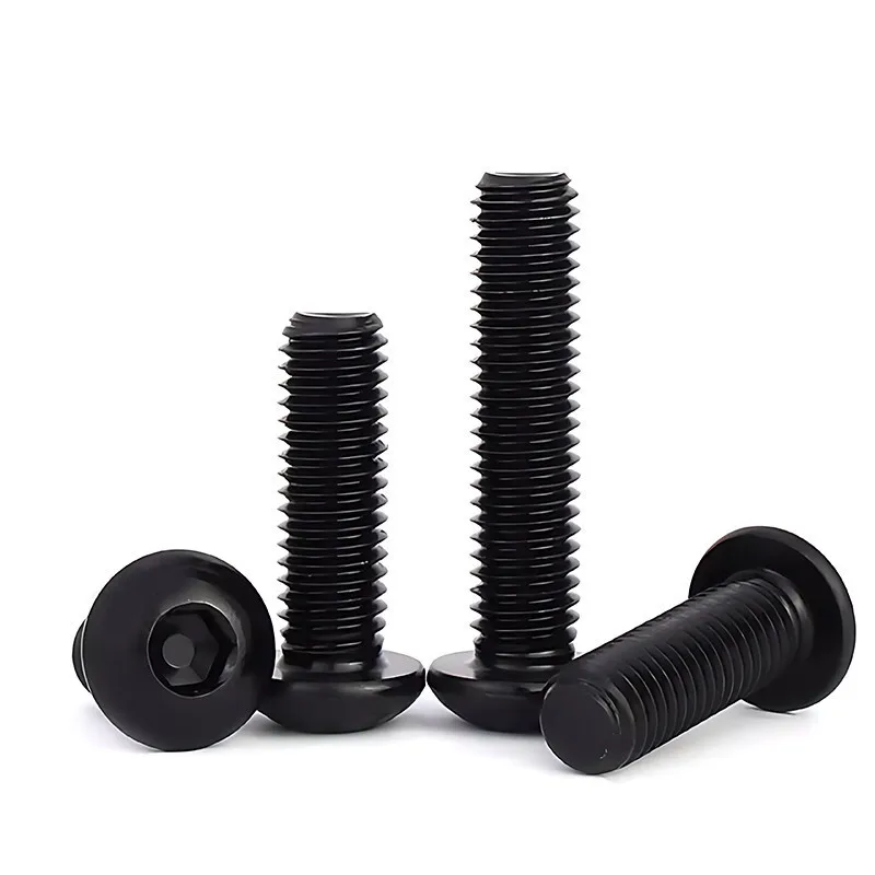 10/20/30/60PCS hexagon head screw M2.5 m3 M4 M5 M6 M8 M10 black knob hexagon socket head screw hexagon socket head screwf