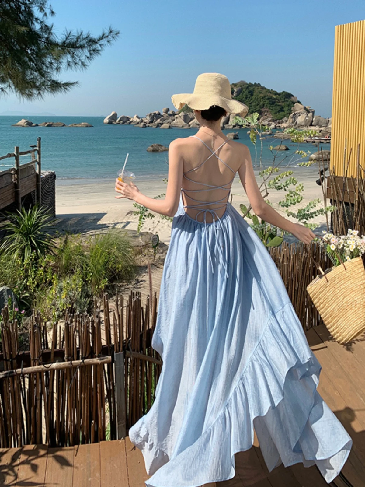 

Женское летнее повседневное платье с пайетками, асимметричным подолом, V-образным вырезом, высокой талией, однотонное, для пляжного отдыха