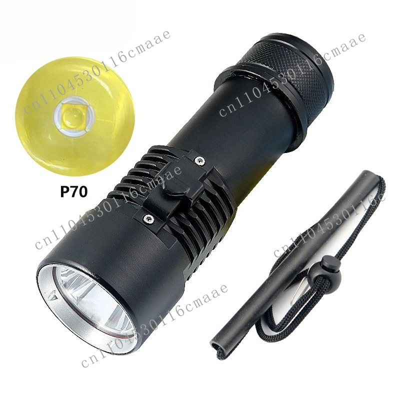 Mini XHP70 Diving Flashlight LED Outdoor 80m Diving Exploration Aluminum Alloy Strong Light Flashlight