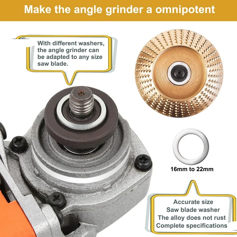 Imagem -02 - Wood Carving Grinder Disc Grupo Saw Wheel e Branch Anexo para Angle Grinder Moagem Shaping Blade Disc