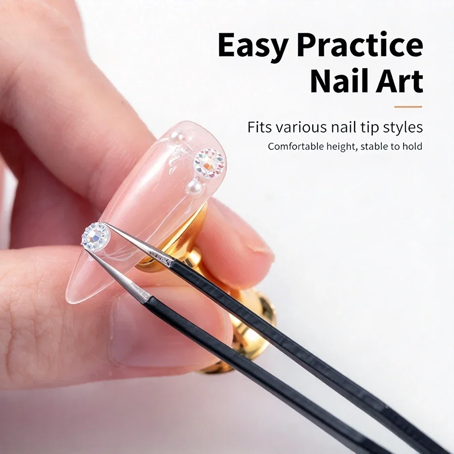 5Pcs Chess Magnetic Nail Practice Stand, Nail Tip Holders, Nail Art Training Display Rack for Practice & Nail Work Showing