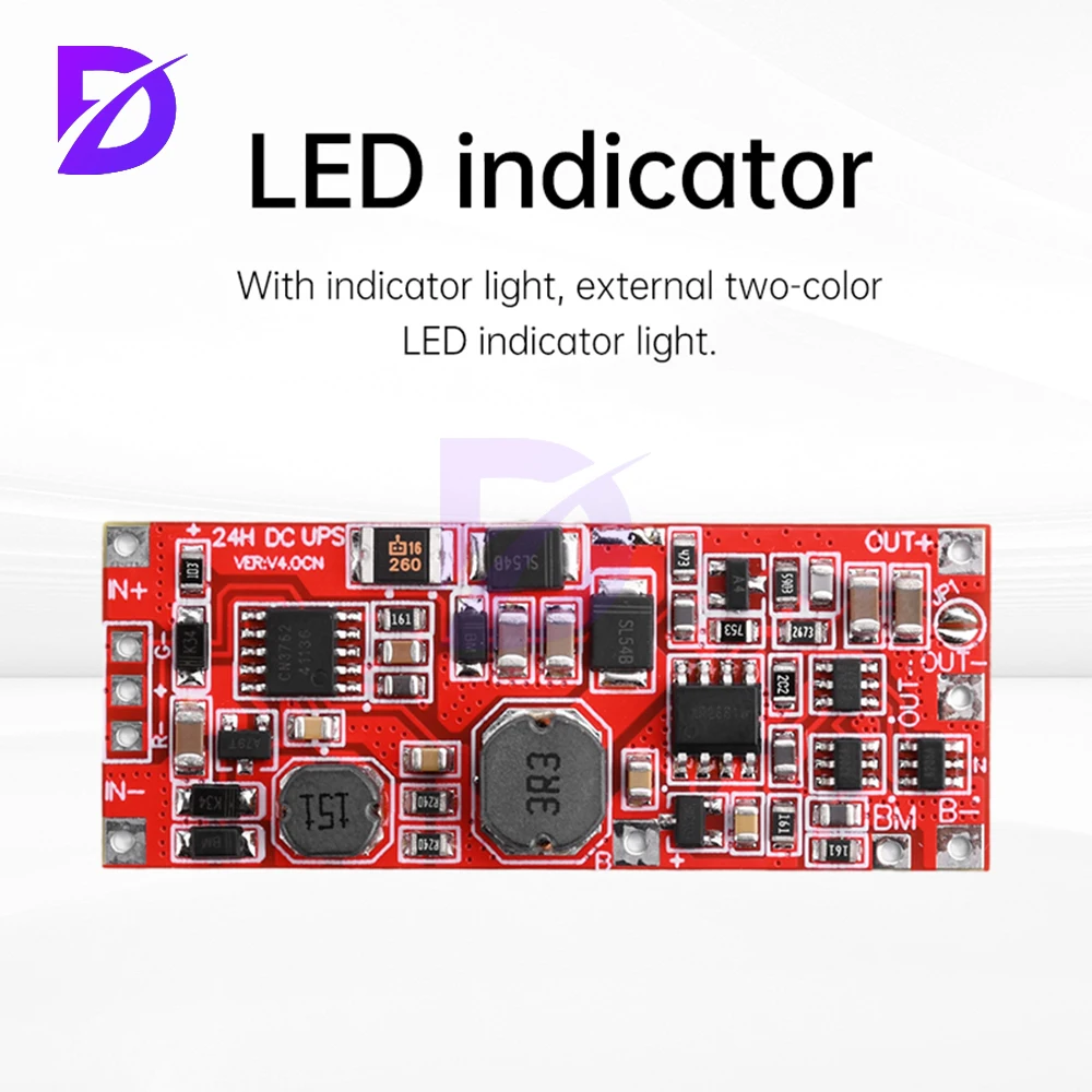 DC 12V/15V 24W 1A UPS Power Supply Module Uninterruptible Power Control Motherboard 2S V4.0CN Red Board