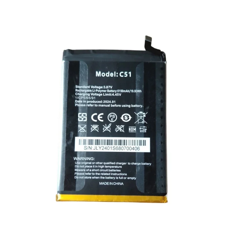3.87V 5180mAh Battery for Oukitel C35 C36 C37 C38 Smartphone Accessories