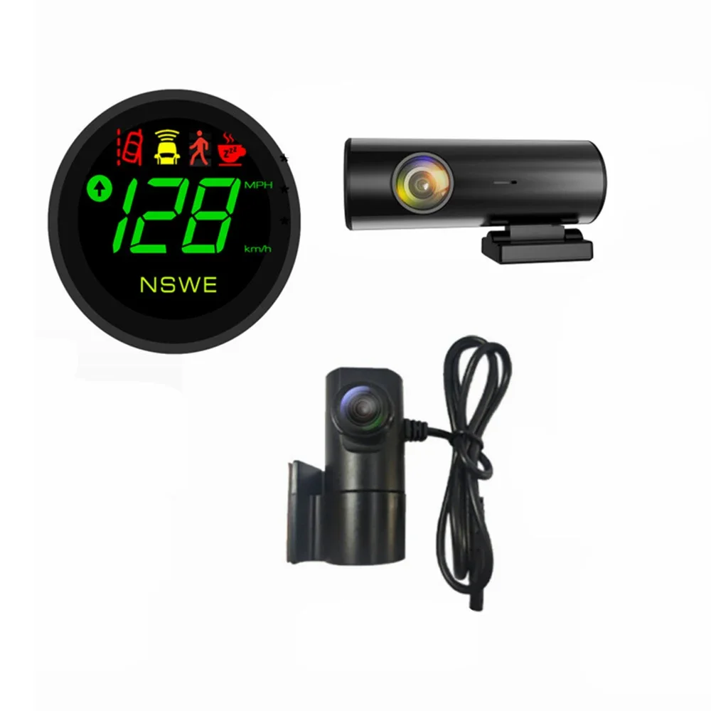 

ELING 5-36V Car 2.75 Inches GPS Speedometer 0-299KM/H MPH Inertial GPS Technology with Fatigue Driving Alarm Overspeed Buzzer