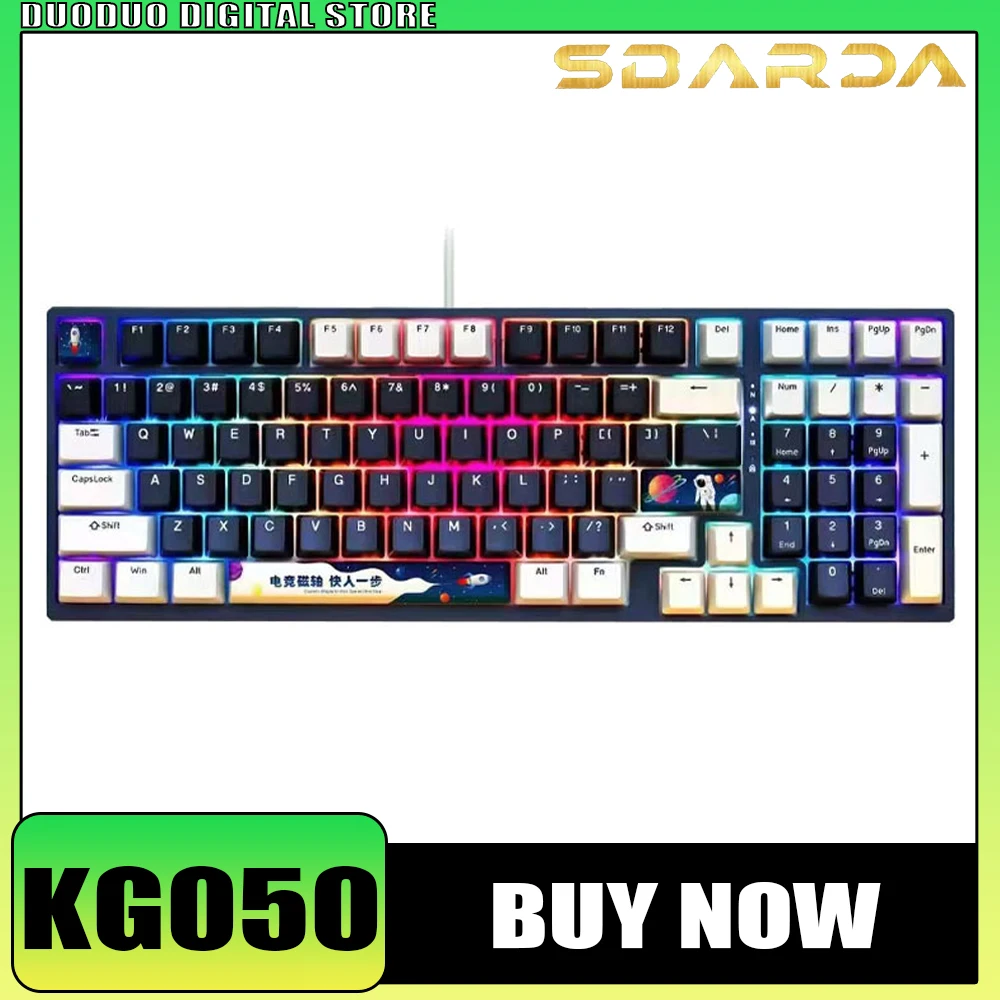 SBARDA KG050 Magnetic Switch Keyboard Low Delay Hot Swap RGB Backlight FPS Wireless Gaming Keyboard PBT Keycaps PC Gamer Office