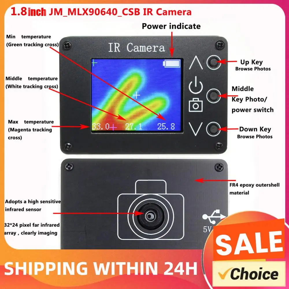 

Инфракрасный датчик температуры, 1,8-дюймовый детектор температуры, TFT-экран с разрешением 160*120 пикселей, портативный, для бытового/промышленного использования