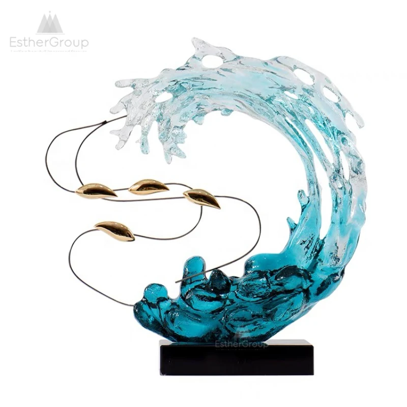 

Home Decoration Accessories Modern Luxury Abstract Transparent Resin Crafts Interior Design Home