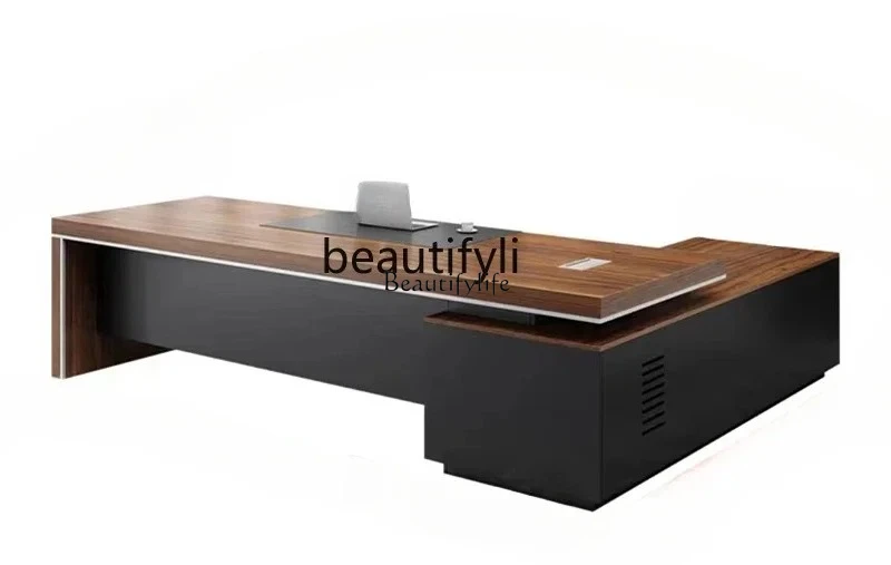 

Boss, chair combination, chairperson, president, office manager, simple and modern desk