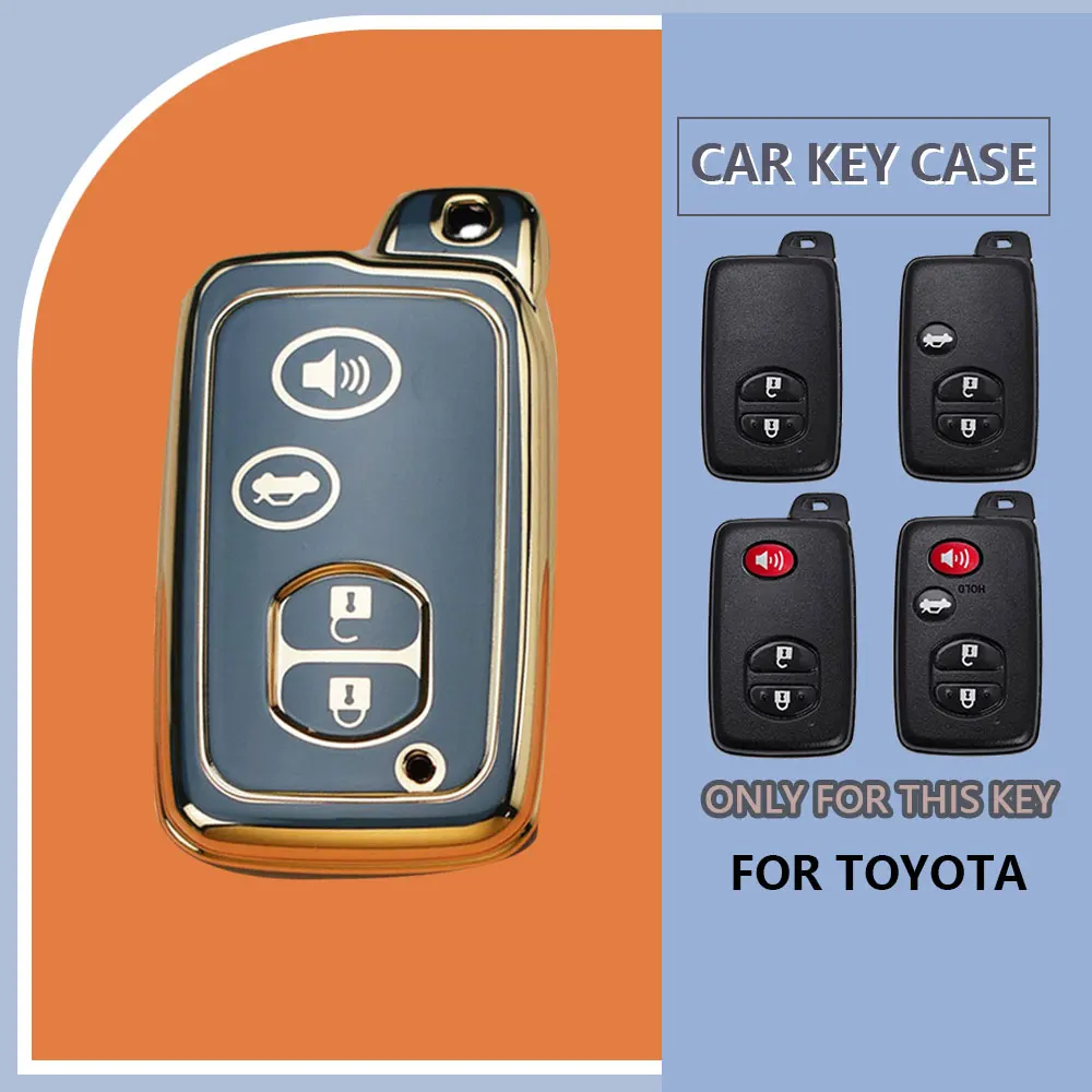 TPU Car 2/3/4 przycisk obudowa etui na pilota Toyota Land Cruiser LC200 Prado 150 Camry Prius Crown RAV 4 akcesoria