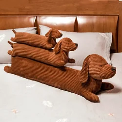 Sausage Dog Body Pillow Long Dachshund Sleeping Back Cushion Large Dog Decorative Body Pillow Stuffed Doll Livingroom Decoration