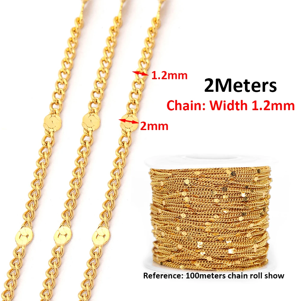 2 Meter lange Edelstahlketten in verschiedenen Ausführungen erhältlich für DIY-Halsketten, Armbänder, Schmuckherstellung, Zubehör, Perlenketten