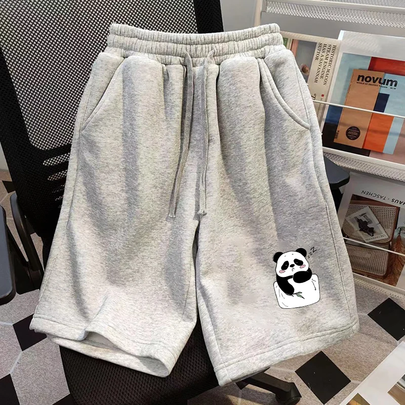 

Casual Loose Cotton Men's orts American Retro Sport Pants Straight Leg Five-Quarter Length Summer Comfortable Faionable