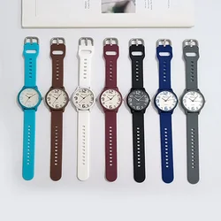 Women Fashion Silicone Watches Set Minimalist High Number  Qualities Big Dial Ladies Quartz Wristwatches with Casual Clock Gifts