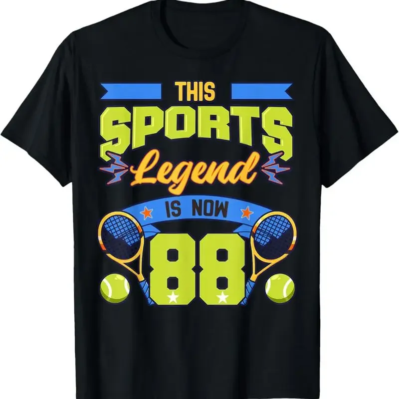 Tennis 88 Birthday Party Sports Legend Player Deuce Love T Shirt