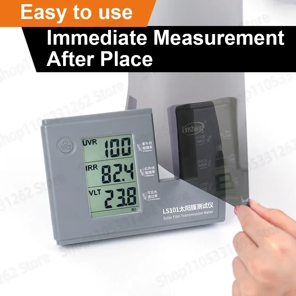 Linshang LS101 Solar Film Tester 3 in 1 UV IR Rejection VLT Meter Window Tint Checker for Car Film PPF Glass Testing Tool