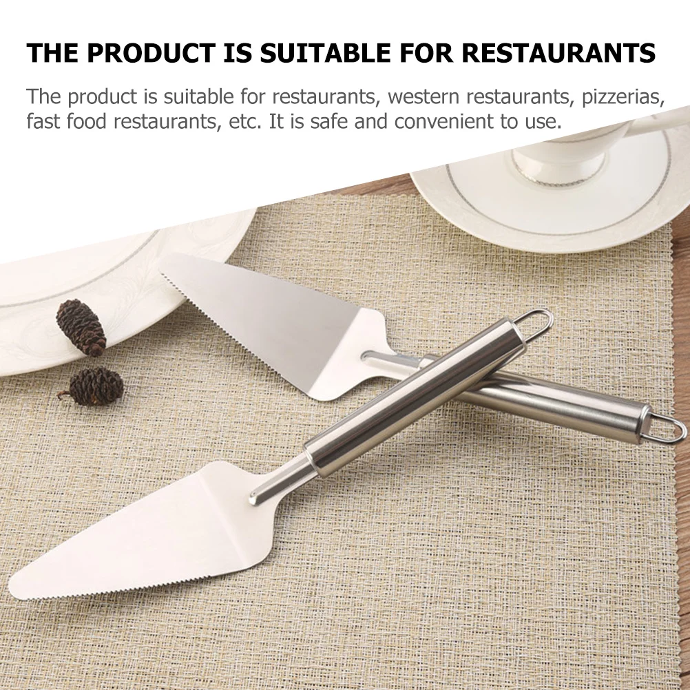 

4Pcs Premium Stainless Steel Pizza Server Metal Spatula Nonslip Handle Easy to Use and Store for Baking Cooking Bbq