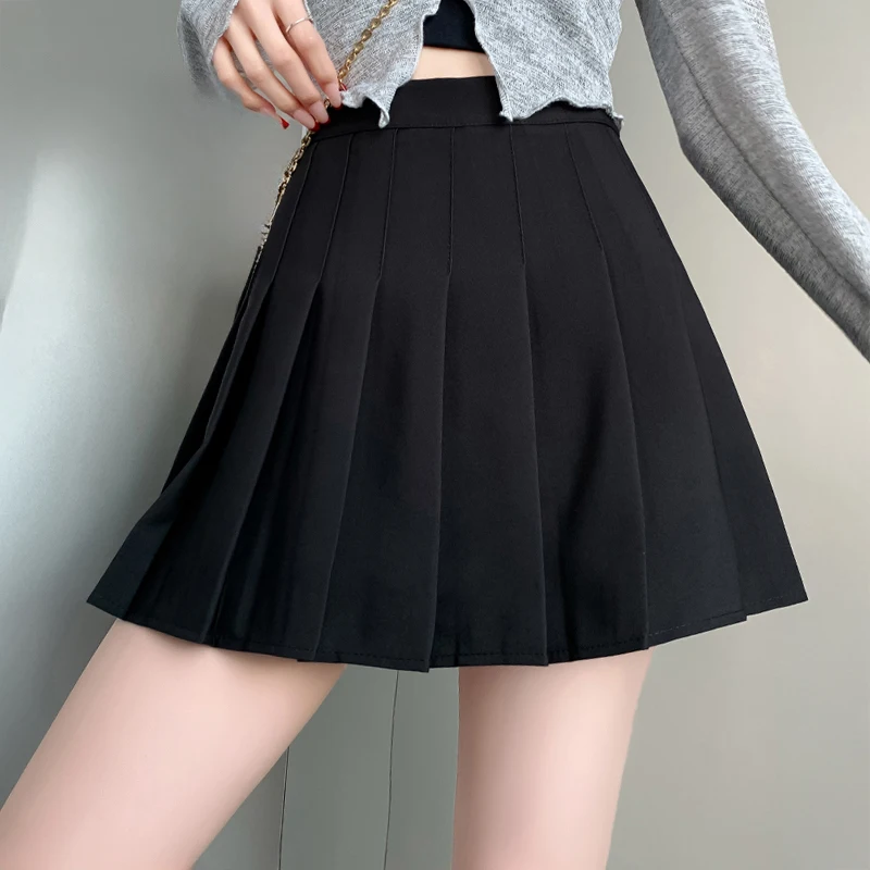 プリーツテニススカートピンクハイウエストボックスプリーツミニスカート女性ミニスカートティーンガール春夏女子高生プレッピー衣装