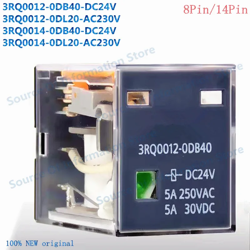 

5Pcs Intermediate Relay 3RQ0012-3RQ0014-0DB40-0DL20/24VDC AC230V 8Pin/14Pin