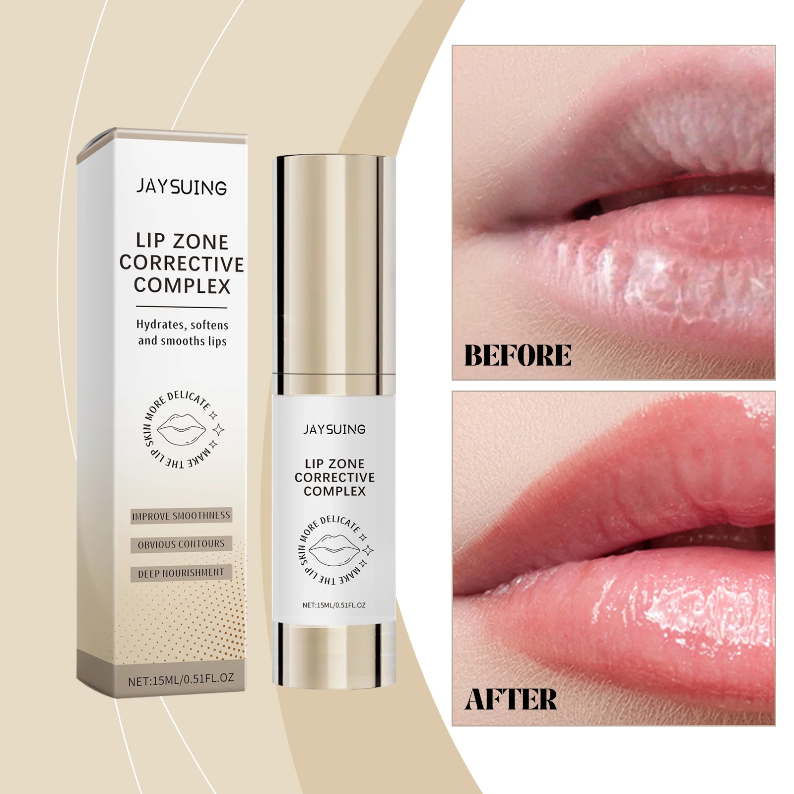 Lip Zone Corrective Complex Lip Essence Milk Hydrating Moisturizing Lip Care Serum Soften Lips Reduce Lip Lines Gentle Lip Treatment