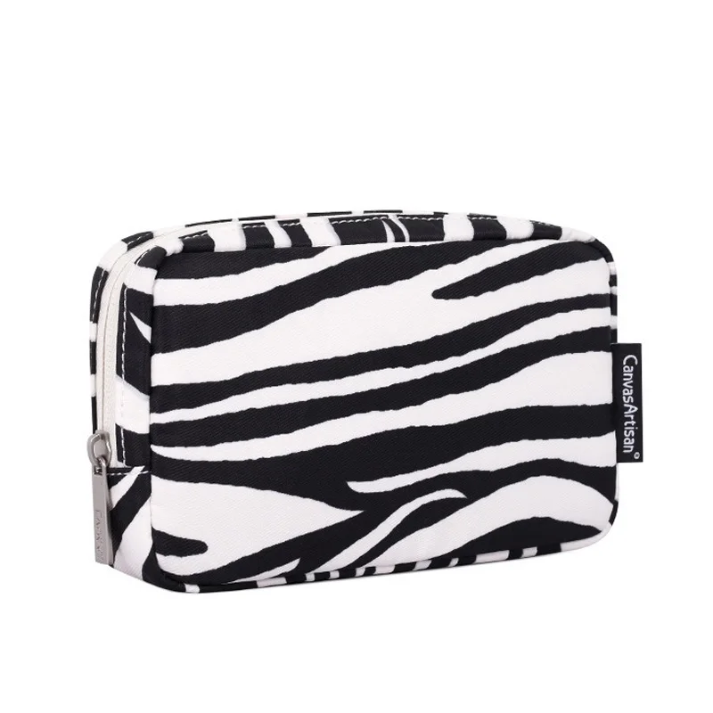 Simple Zebras Storage Organizer Business Travel Bags Portable Mini Digital Storage Bag for Cables Charger Small Portable Pouch