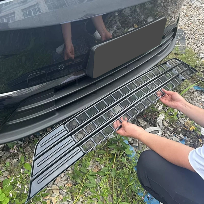 ABS Car Modify Front Buckle Insect Proof Net For LEAPMOTOR C10 2024-Present Front Bumper Center Intake Grille Cover Accessory