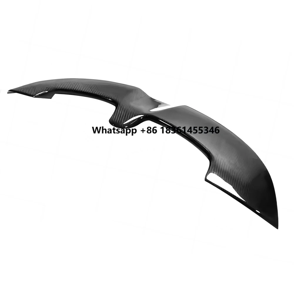 

For S F56 14-23 JCW Style Carbon Fiber Rear Trunk Roof Spoiler Wing Lip Bootlid