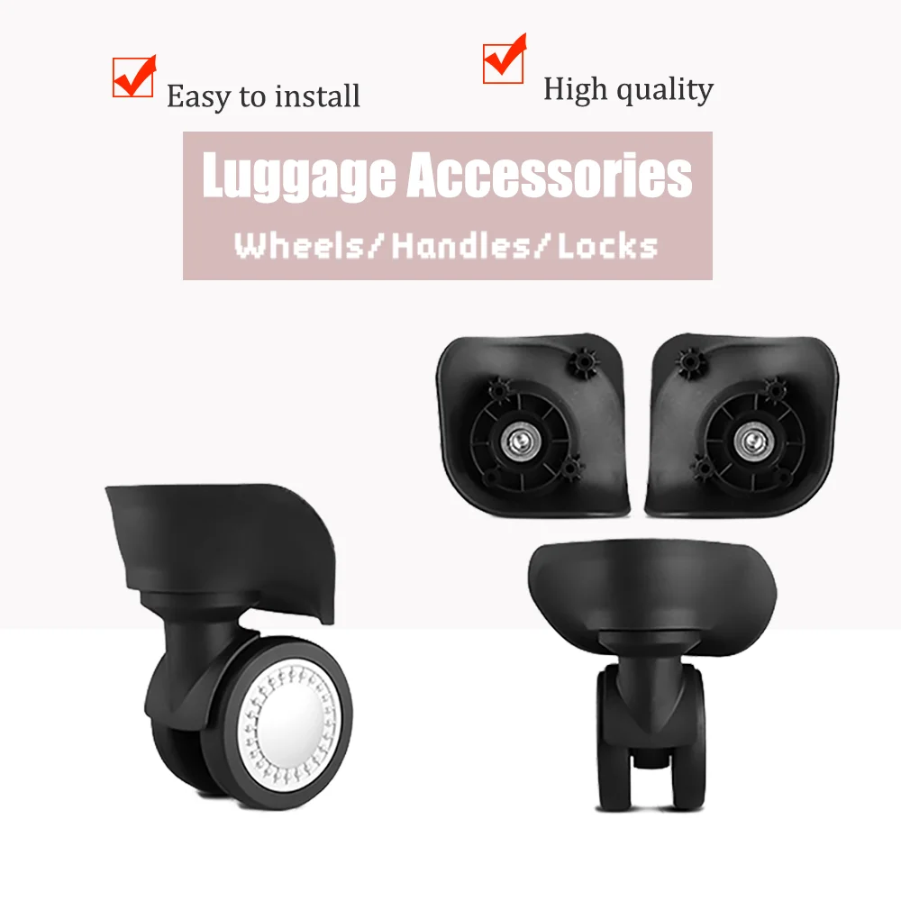 W080 Luggage Swivel Wheel Extremely Fast Rotation Labor-Saving Pushing Repair Accessory for Suitcase
