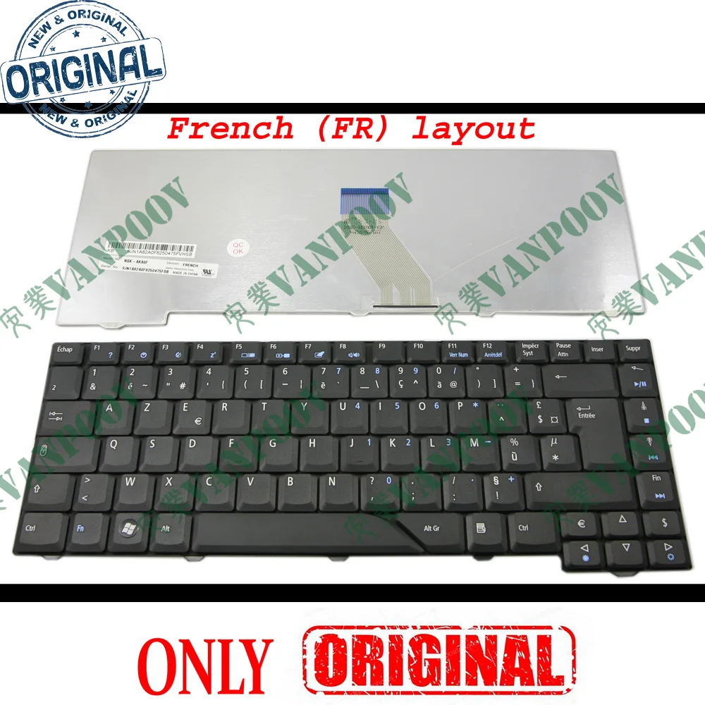 New AZERTY French FR Clavier Notebook Laptop Keyboard for Acer Aspire 4530 4710 4720 4930G 4710G 5300 5730 5732 5739 6935 Black