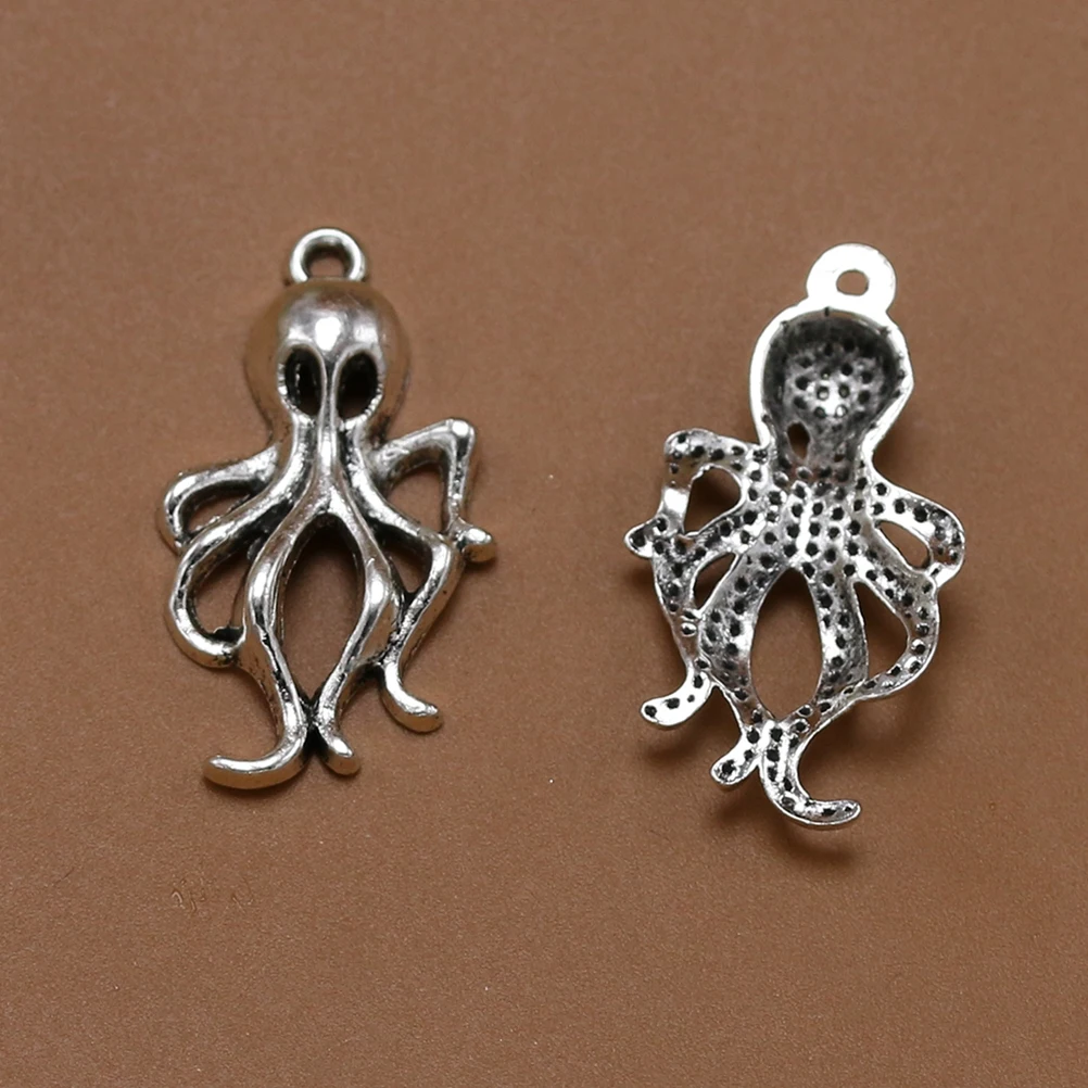 

20pcs Alloy Pendant Charm Baby Octopus DIY Jewelry Making Silver Charms Pendants Accessories Craft Supplies Gifts