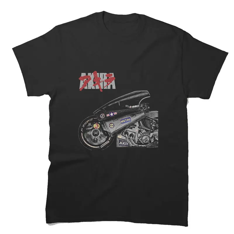 Akira Cyberpunk City Explosion Gift T‑Shirt Katsuhiro Otomo Retro Manga Shotaro Kaneda Neo‑Tokyo Anime Print Short Sleeve Tops