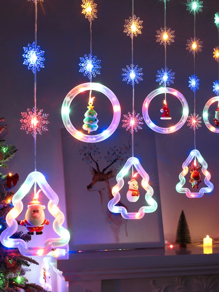 

Светящиеся гирлянды-снежинки Cisas Decorations для оформления сцены, декоративные огни для елки Cisas