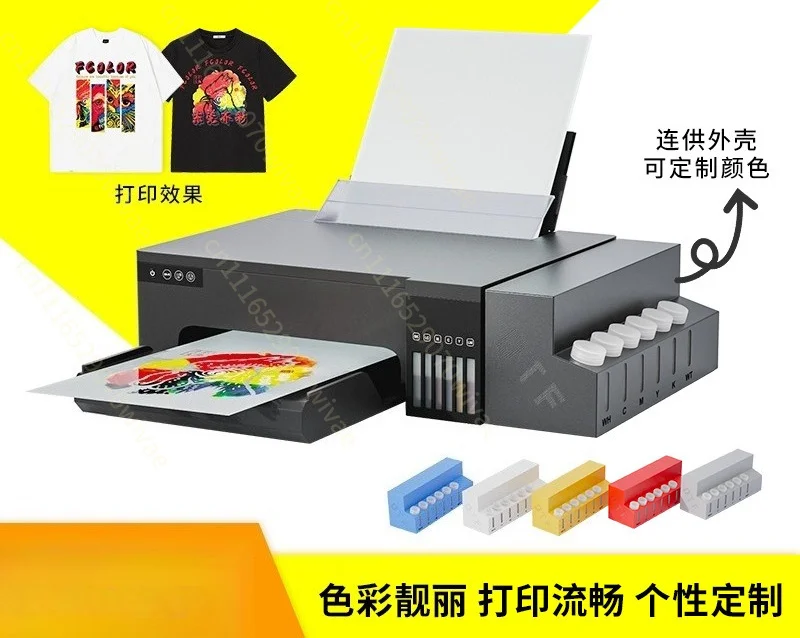 Desktop printer Apparel heat transfer T-shirt printing machine White ink heat transfer printer