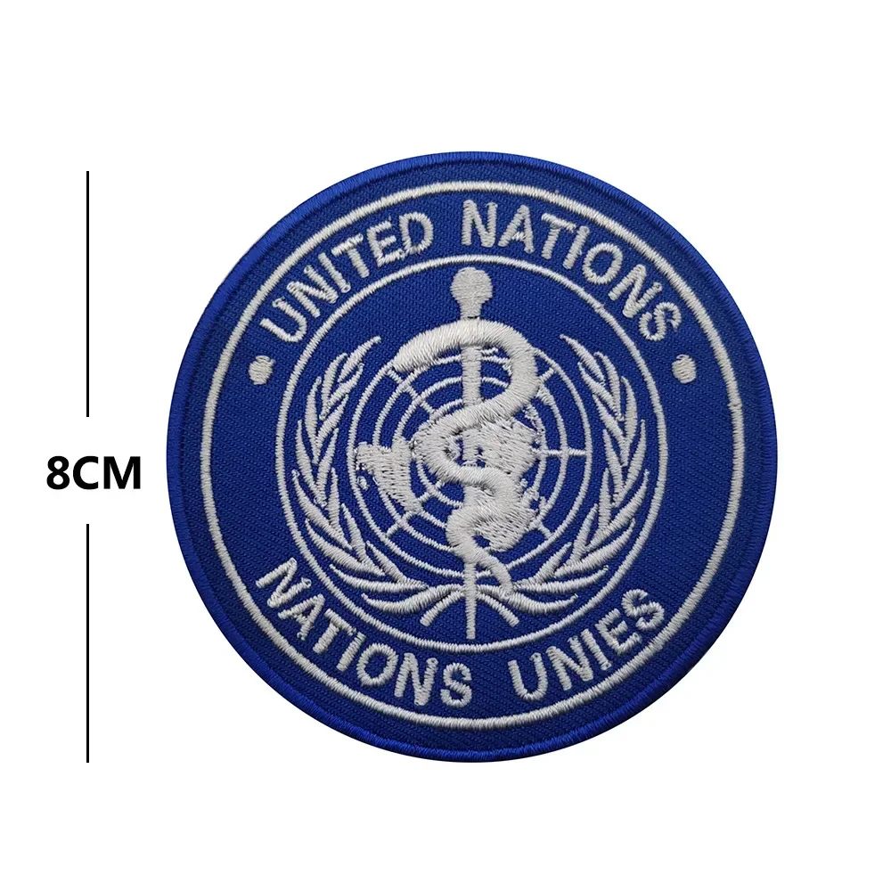 WHO Parche bordado militar Insignia moral gancho y bucle Ucrania UE - imagen 2