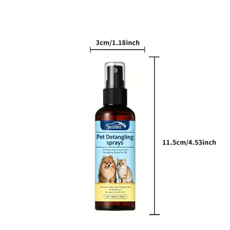 Natural Pet Hair Smoothing Serum | Anti-Frizz, Tangle-Free, Moisturizing Coat Care for Dogs Cats