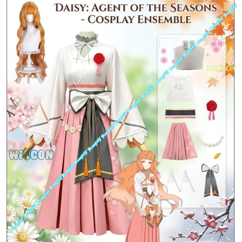 

Anime Spring Dance Hinagiku Kayo Cosplay Costume Dress Wig Props Classic Four Seasons Character Outfit For Women Carnival