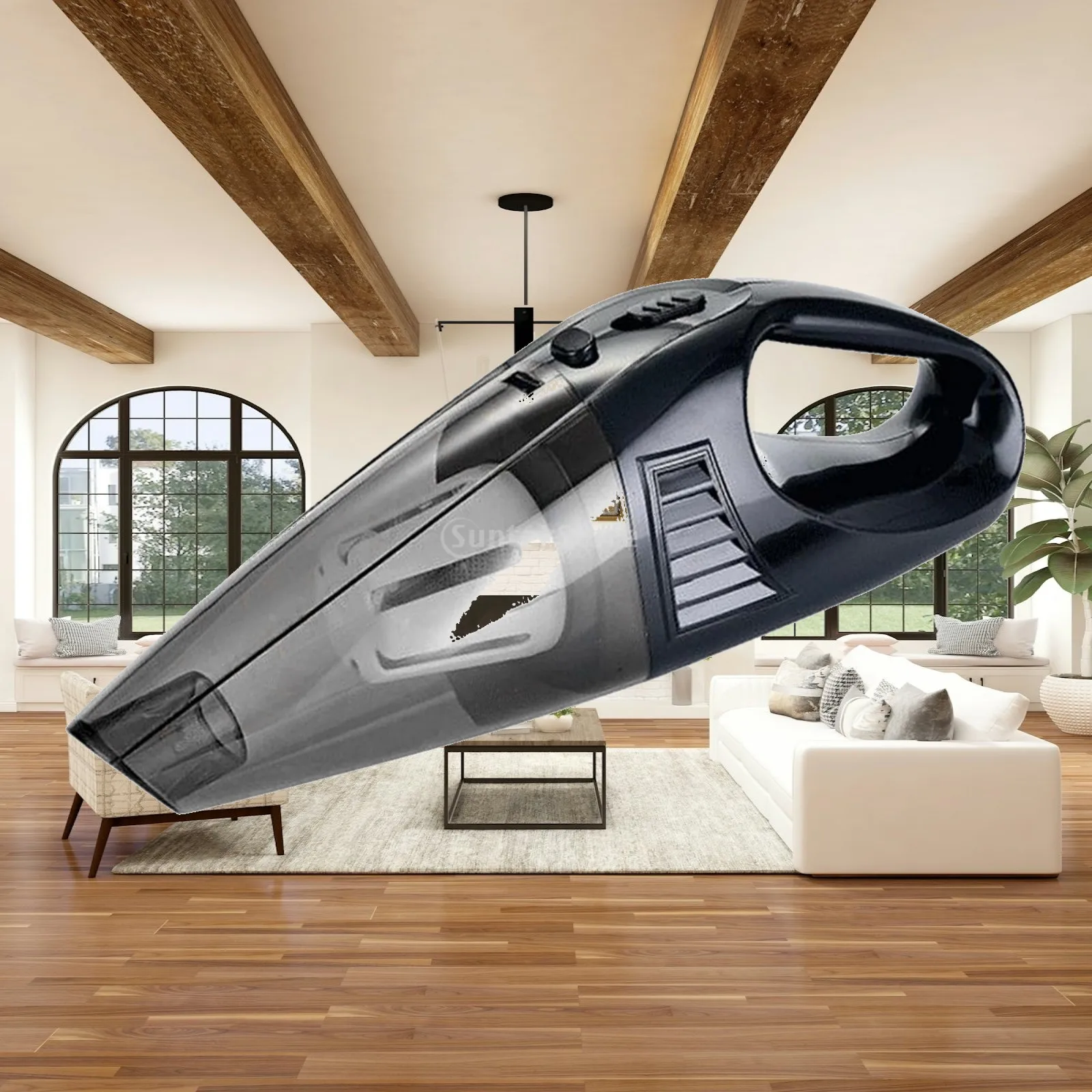 ハンドヘルドコードレス12v車用掃除機、車内用13フィート電源コード付き