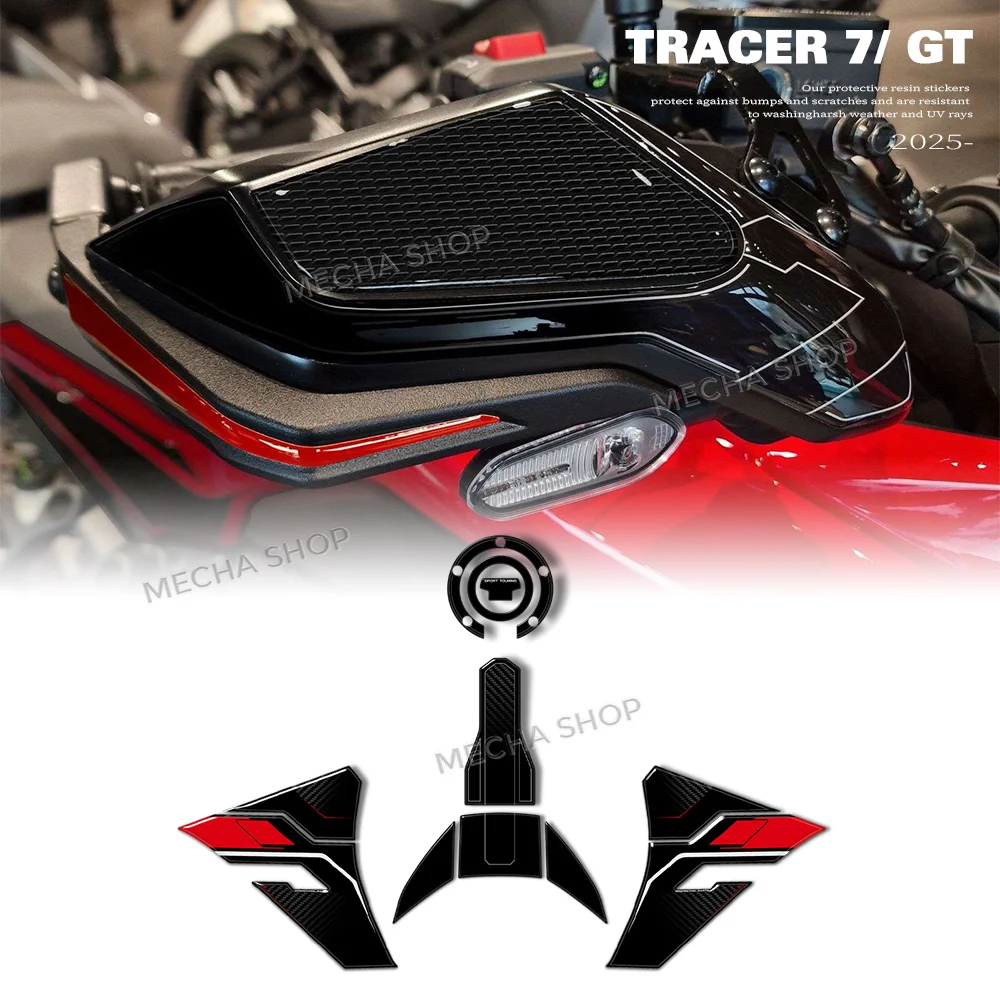 Motorcycle 3D Stickers For Tracer 7 7GT 2025-2026 Tank Pad Protection Kit Hand Guard Decal