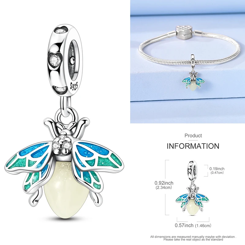 Blaue Serie 2026 Heiße 925 Sterling Silber Charms Flugzeug Traumfänger Teufelsaugen Passend für Armband DIY Schmuck Original Damen Geschenke – Detail 10