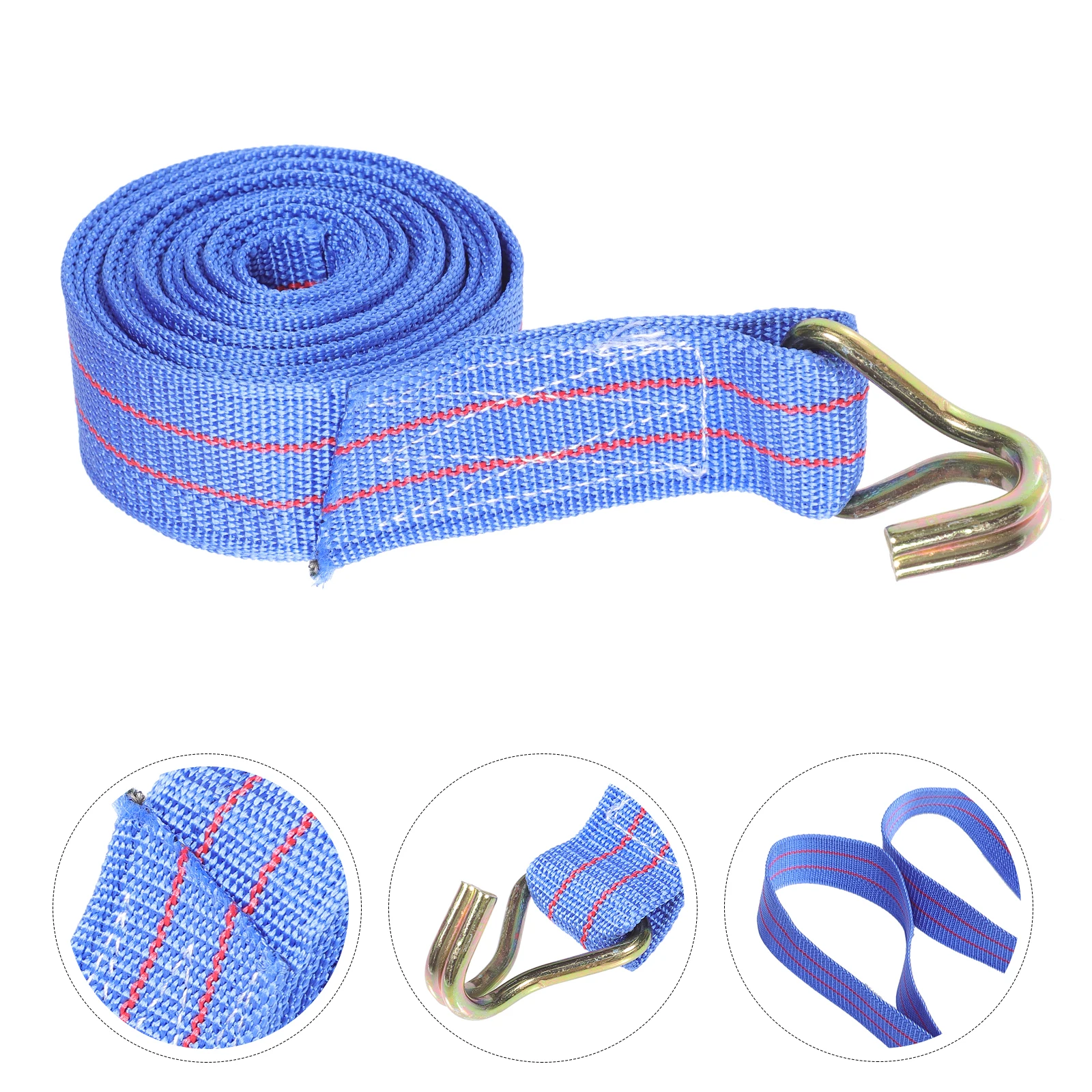 

Heavy Duty Bungee Cord Long Adjustable Cargo Strap For Truck Tow Rope Durable Polyester Metal Tie Down Straps Luggage Transport