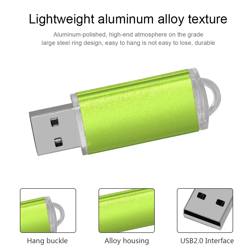 100PCS Pen Drive USB 2.0 Flash Drive 128M  Mini Metal Pen Drive 16GB High Speed Memory Stick 32GB флешка U Disk 128GB For Laptop