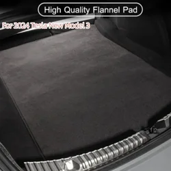 For tesla model 3 highland 2024 Flannel Front Rear Trunk Mat Car Trunk Bottom Full Coverage Protector Cargo Liner Anti Dirty Pad